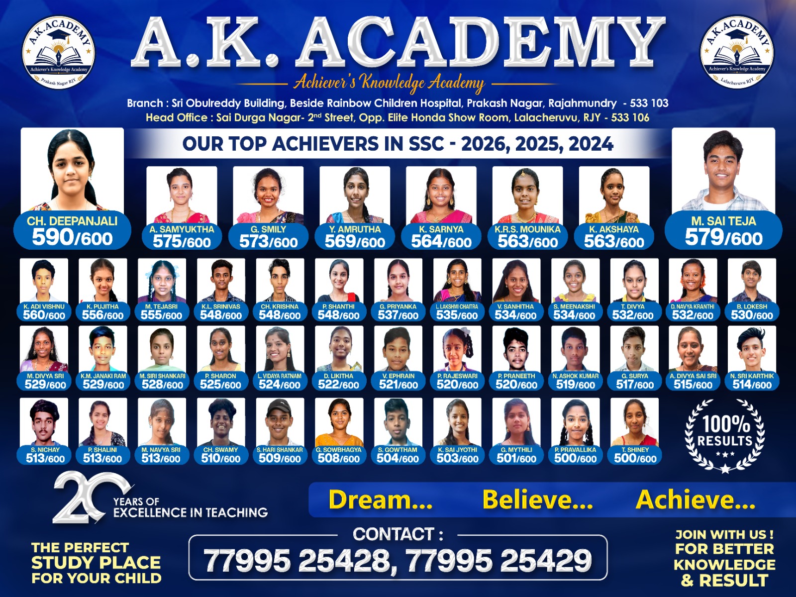 A.K. Academy Top Achievers in SSC 2026, 2025, 2024